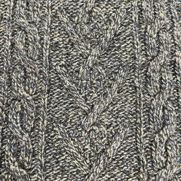 Pilcro and the Letterpress Dually Clad Wool Cable Knit Sweater Green/Navy Size L - Picture 7 of 12